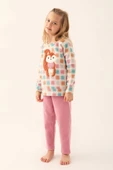 Arnetta 2651 Garson Polar Krem Kız Çocuk Uzun Kol Pijama Takım - 4