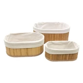 3B Trend Doğal Bambu Organizer Kutusu, Ahşap Bambu Ekmek Sepeti - 4