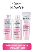 Elseve Glycolic Gloss 3lü Saç Bakım Seti Mükemmel Parlaklık Şampuan 200ML + Saç Kremi 150ML+ Laminasyon Bakım 200ML thumbnail 1