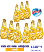Bingo Konsantre Çamaşır Yumuşatıcısı Nergis 1440 ml x 9 Adet - 1