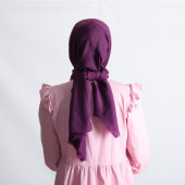 PEMİRA PAMUKLU FLAMLI MOR ŞAL - 3