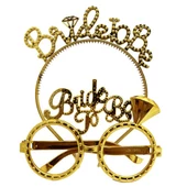 Bride To Be Taç ve Gözlük Seti Altın Renk - 1