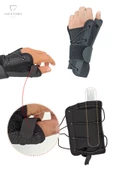 El Bilek Splinti Airtex siyah Sağ Taraflı Bileklik ve Başparmak Destekleyici Korsesi WS-0041 - 1