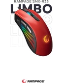 Rampage SMX-R33 Kırmızı RGB Makrolu Ergonomik Optik Kablolu Oyuncu Mouse