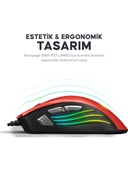 Rampage SMX-R33 Kırmızı RGB Makrolu Ergonomik Optik Kablolu Oyuncu Mouse thumbnail 7