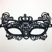 Siyah Dantel İşlemeli Balo Maskesi 9 No thumbnail 2
