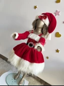 Küçük Kızlar İçin Noel Baba Kostümü, Kırmızı Noel Elbisesi, yeni yıl elbisesi - 6