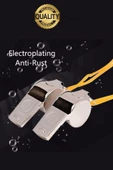 Kolay Kullanım Dayanıklı Askılı Sarı İpli Kutulu Büyük Boy Metal Düdük Taşınabilir Alanlara Uygun - 7