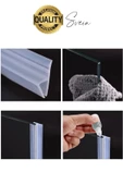 Premium 1.2 cm x 1 mt Cam Silikon Şeffaf Kapı Pencere Kenar Koruyucu Ses Soğuk Geçirmez İzolasyon - 3