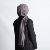 PEMİRA PAMUKLU FLAMLI GRİ ŞAL - 2