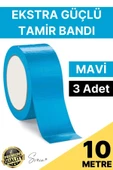 3 Adet 10 mt Mavi Tamir Takviye Kapatıcı Güçlü Onarım Bandı Su Geçirmez Sızdırmaz Dayanıklı Çatlak thumbnail 1