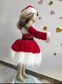 Küçük Kızlar İçin Noel Baba Kostümü, Kırmızı Noel Elbisesi, yeni yıl elbisesi - 1
