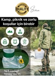 Premium 1 lt Dayanıklı Yer Kaplamaz İçecek Çantası Sporcu Kapaklı Tutamaç Suluk Matara Kamp Piknik - 4