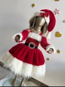 Küçük Kızlar İçin Noel Baba Kostümü, Kırmızı Noel Elbisesi, yeni yıl elbisesi - 9