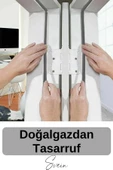 1. Sınıf Gri Kapı Pencere Soğuk Toz Geçirmez İzolasyon Fitili Yapışkanlı Isı Yalıtım 2x3=6 mt thumbnail 3