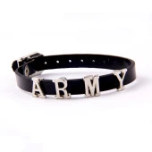K-pop Bts Army Suni Deri 22 cm Ayarlanabilir Hediyelik Bileklik - 1