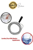 Premium 12 Metre Tıkanıklık Kanal Açma Klozet Gider Açıcı Boru Temizleme Spiral Tel Susta Manuel Uç - 6