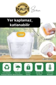 Premium 1 lt Dayanıklı Yer Kaplamaz İçecek Çantası Sporcu Kapaklı Tutamaç Suluk Matara Kamp Piknik - 2