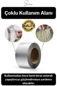 72 mm x 2 mt Su Geçirmez Sızdırmaz Çatı Boru Dayanıklı Çamur Sakız Bant Alüminyum Tamir Bandı - 4