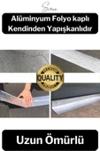 72 mm x 2 mt Su Geçirmez Sızdırmaz Çatı Boru Dayanıklı Çamur Sakız Bant Alüminyum Tamir Bandı - 3