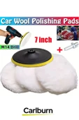 Özel Üretim Pürüzsüz Yüzey Sağlayan Parlatıcı Etkili 3 Yün Keçeli Pasta Cila Başlıklı Araba Seti thumbnail 4
