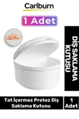 Premium Dayanıklı Plastik Hijyenik Gece Plak Tat İçermez Protez Diş Saklama Kutusu Büyük Boy 1 Adet - 1
