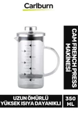 Özel Üretim Isıyı Uzun Süre Koruyan Süzgeçli Bitki Çayı Demliği Filtre Kahve French Press 350 ml - 1