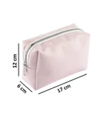 Voice Clutch Seyahat Makyaj Organizeri Kozmetik Çantası Suni Deri - 250 Açık Pembe - 2