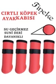 TİNEKE Cırtlı Köpek Ayakkabısı Kırmızı S BEDEN - 1