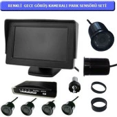 Kameralı Park Sensörü 4 Sensörlü Renkli Gece Görüşlü - 1