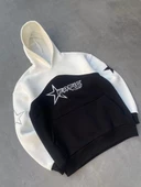 Nakış İşlemelı Kapşonlu SweatShirt - Beyaz - 2