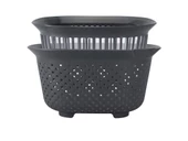 PORLAND CONFORTE ANTRASİT SÜZGEÇLİ KASE 4000 ML - 1