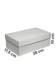 KUTU MARKET Erkek Ayakkabı Kutusu - 10 Adet Beyaz 28x17,5,x10 Cm Isimsiz Merdane - 2