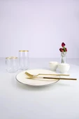 Digithome Lombardino Minimalist Modern Black Tekli Porselen Pasta Tabağı 20 Cm - 2