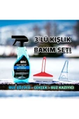 Betax 3’lü Kışlık Araç Bakım Seti Buz Çözücü Sprey & Buz Kazıyıcı & Çekçek - 1