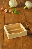 Digithome Bambu Masa Üstü Kare Yatay Peçetelik 19 Cm Kahverengi – THN76066 C1-1-18 - 2