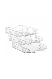 Bafix Evrak Rafı Hareketli Plastik 3 LÜ Şeffaf BF 333 thumbnail 1