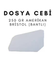 Dosya Cebi 250 Gr Amerikan Bristol Bantlı 500 Adet - 1