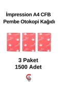 İmpression A4 Cfb Pembe Otokopi Kağıdı 3 Paket 1500 Adet - 1