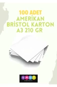 Amerikan Bristol Karton A3 210 Gr - 100 Adet - 1