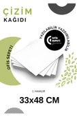 33x48 Çizim Kağıdı 160 Gr 1.hamur 200 Adet - 1