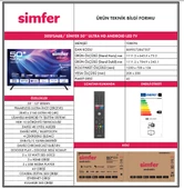 SIMFER 50SFSA6B 4K ULTRA HD 50" 127 EKRAN UYDU ALICILI ANDROID SMART LED TV - 7