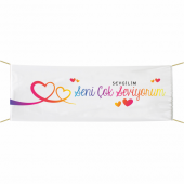 Seni Çok Seviyorum Afiş--Pankart 75x300 cm - 1