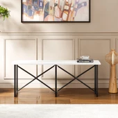 Eportatif Mutfak Bahçe Bank Sandalye Düz Bank Sandalye Bench Beyaz 1542 - 2