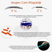 Honda Civic FC5 2016-2021 Sedan Uyumlu Mugen Cam Rüzgarlığı Seti Piano Black 4'lü İthal Parlak Siyah - 3
