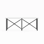 Eportatif Mutfak Bahçe Bank Sandalye Düz Bank Sandalye Bench Beyaz 1542 - 6