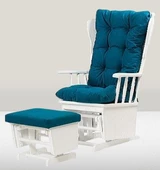 Sandalye Zus301 Model 90477 Mama Puflu Sallanan Ahşap Lake Beyaz Ayak El Yapım - 3