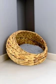 Digithome Hasır Kedi ve Köpek Yatağı İç Minderli 48 Cm Kahverengi - CL-4034 C1-1-121 - 3