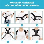 Dik Duruş Korsesi Kadın Erkek İçin Ortopedik Kamburluk Önleyici thumbnail 5