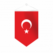 Beşgen Ay Yıldız Flama 25x35 cm - 1